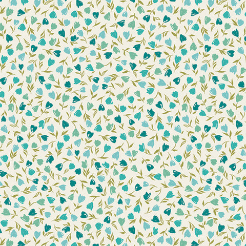 {New Arrival} Art Gallery Fabrics Bloomcore Floral Frenzy Lagoon