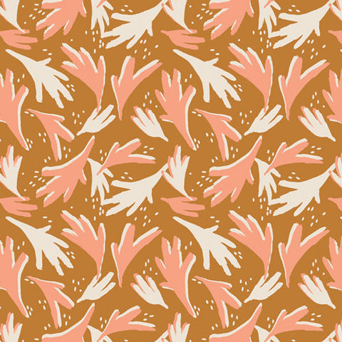 Art Gallery Terrakotta Freckled Leaves FAT QUARTER