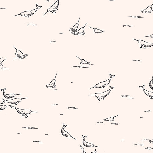 {New Arrival} Art Gallery Fabrics Capsules Arctic Tale Narwhal Dance