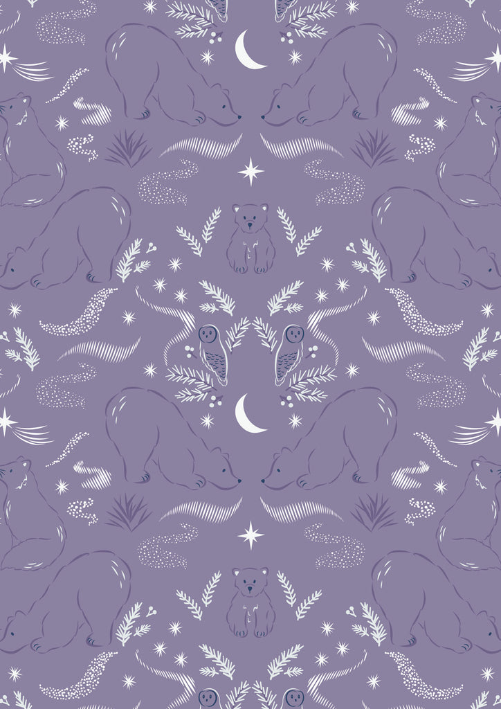 {New Arrival} Lewis & Irene Arctic Adventure Arctic Arctic Lights, Winter Nights on Purple Metallic Accents