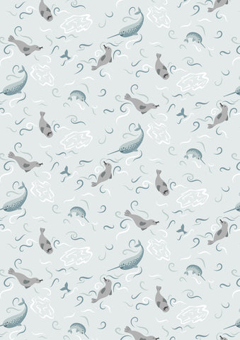 {New Arrival} Lewis & Irene Arctic Adventure Polar Delight on Light Sea Mist Metallic Accents