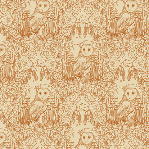 {New Arrival} Art Gallery Fabrics Coyote Hill Moonlit Guardian Sepia