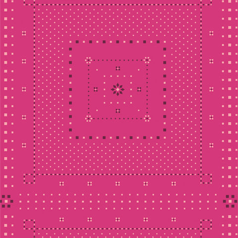 {New Arrival} Art Gallery Fabrics THE CUR8TOR - Bohemia Handkerchief Fuchsia