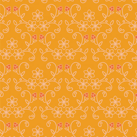 {New Arrival} Art Gallery Fabrics THE CUR8TOR - Bohemia Boho Stitches Amber