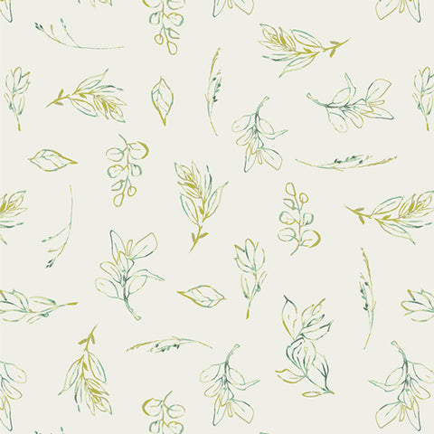 {New Arrival} Art Gallery Fabrics THE CUR8TOR - Botanica Sprinkled Sprigs