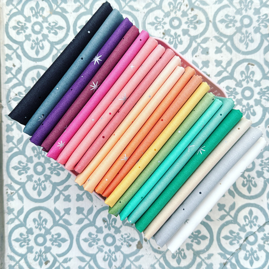 {New Arrival} Moda V & Co Ombre Fairy Dust Metallics Fat Quarter Bundle x 20 Fat Quarters Mixed Set Multi