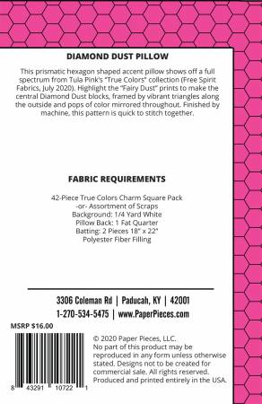 {New Arrival} Paper Pieces Diamond Dust Pillow Pattern and Piece Pack