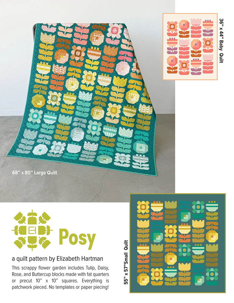 {Pre-Order December} Moda Elizabeth Hartman Paper Pattern Posy 3 Sizes
