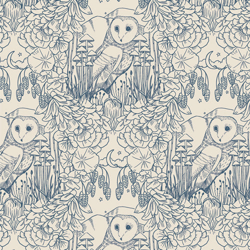 {New Arrival} Art Gallery Fabrics Coyote Hill FLANNEL Moonlit Guardian Sky