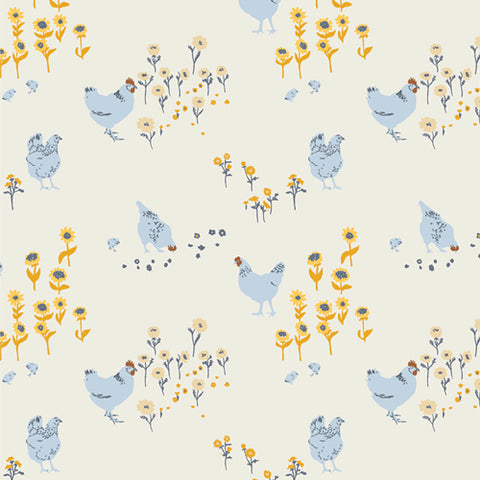 {New Arrival} Art Gallery Fabrics Potager FLANNEL Hens and Chicks