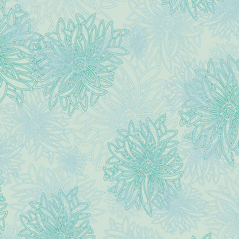 {New Arrival} Art Gallery Floral Elements Icy Blue FAT QUARTER