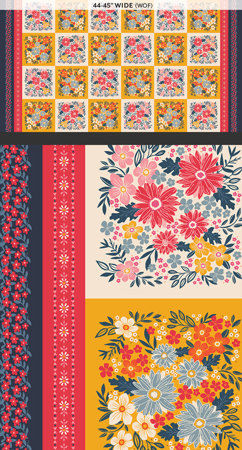 {New Arrival} Art Gallery Fabrics The Flower Fields Opulent Swell
