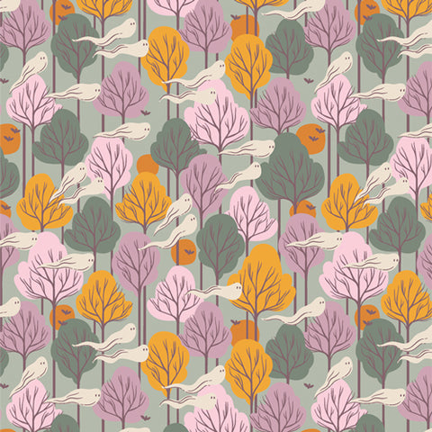 {New Arrival} Art Gallery Fabrics Ghostly & Haunted Phantom Forest Fog
