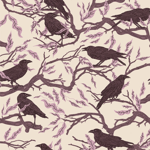 {New Arrival} Art Gallery Fabrics Ghostly & Haunted Ravens Twilight