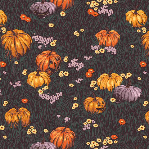 {New Arrival} Art Gallery Fabrics Ghostly & Haunted Moonlight Pumpkins