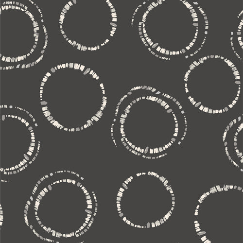 {New Arrival} Art Gallery Fabrics InkPerfect Carbon Edition Round Markings Carbon