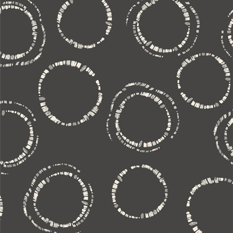 {New Arrival} Art Gallery Fabrics InkPerfect Carbon Edition Round Markings Carbon