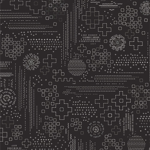 {New Arrival} Art Gallery Fabrics InkPerfect Carbon Edition Sashiko Craft Char