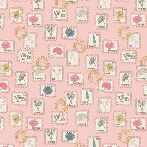 {New Arrival} Art Gallery Fabrics Love Letters Floral Postage Rose