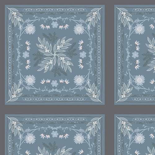 Art Gallery Fabrics Mindscape Seaside Tiles Navy FAT QUARTER