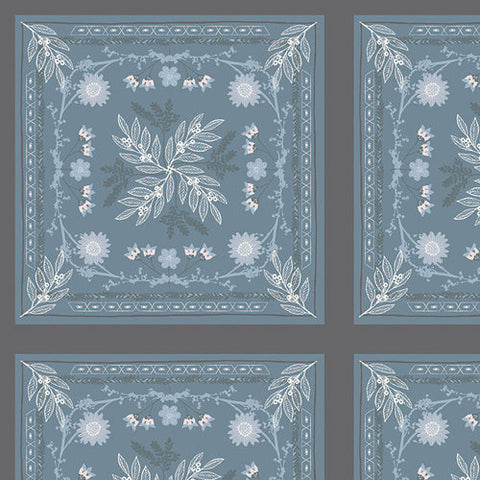 Art Gallery Fabrics Mindscape Seaside Tiles Navy FAT QUARTER