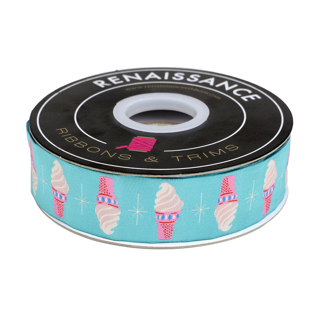 {Pre-Order September} Ruby Star Society Renaissance Ribbon Melody Miller Best Day Ever Ice Cream Turquoise-  1-1/4"