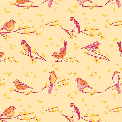 {New Arrival} Art Gallery Fabrics Marigold The Dawn Chorus Sunset