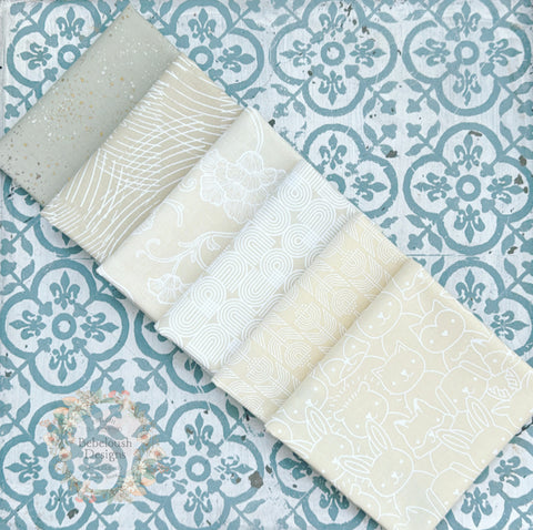 {New Arrival} Moda Ruby Star Society Sampler Curated Fat Quarter Bundle x 6 Natural Prints