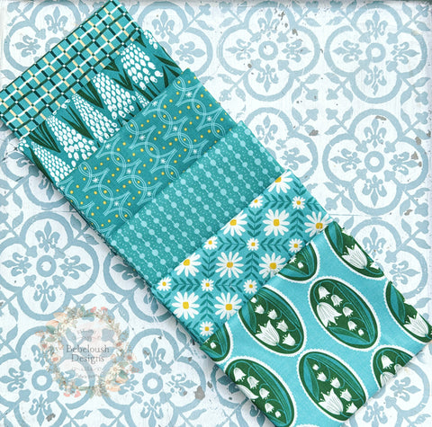 {New Arrival} Moda Ruby Star Society Sampler Curated Fat Quarter Bundle x 6 Paper Watercress