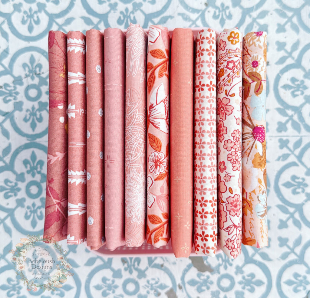 {New Arrival} Art Gallery Fabrics Curated Bundle Fat Quarter Bundles x 10 Pieces Flourishing Rose