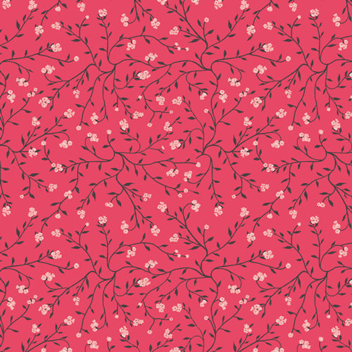 {New Arrival} Art Gallery Fabrics Plentiful Dancing Florets Rouge