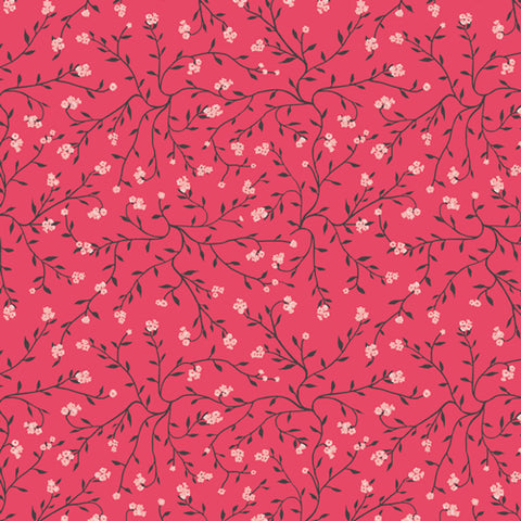 {New Arrival} Art Gallery Fabrics Plentiful Dancing Florets Rouge