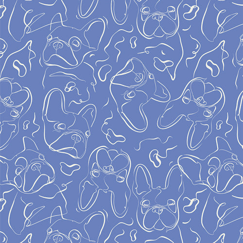Art Gallery Fabrics Periwinkle Frenchie Serene