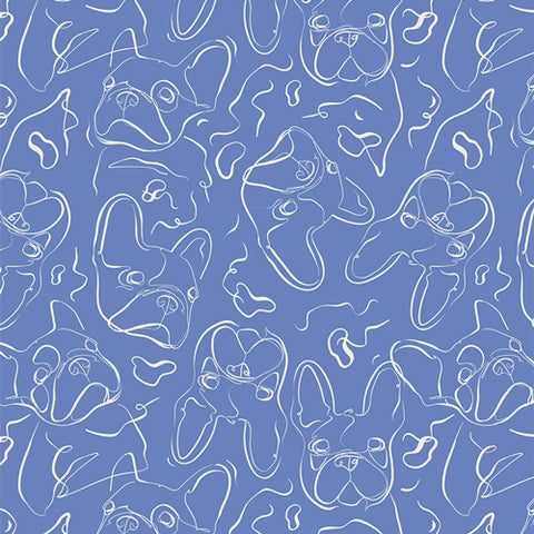 Art Gallery Fabrics Periwinkle Frenchie Serene