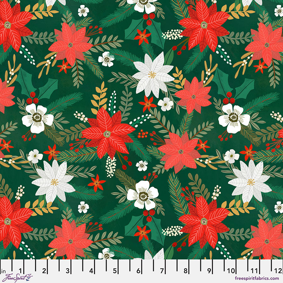 {New Arrival} FreeSpirit Mia Charro Christmas Spirit Greenery Love - Green