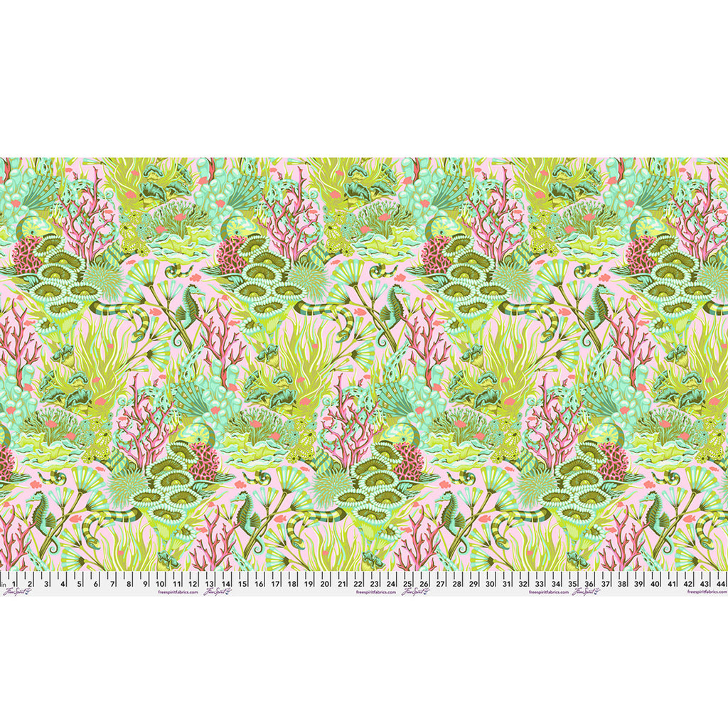 {Pre-Order April} FreeSpirit Tula Pink Floral Reef - Reef What You Sew Corralline