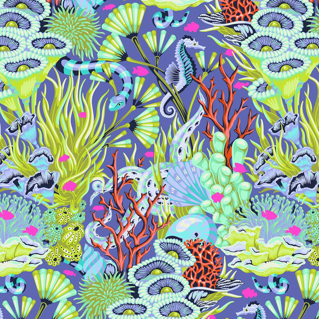 {Pre-Order April} FreeSpirit Tula Pink Floral Reef - Reef What You Sew Marine