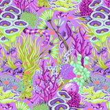 {Pre-Order April} FreeSpirit Tula Pink Floral Reef - Reef What You Sew Ultraviolet