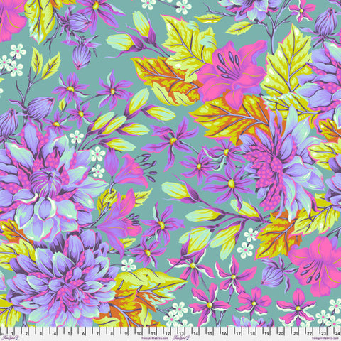 {New Arrival} FreeSpirit Tula Pink Untamed Backing Fabric - Hello Dahlia- Cosmic 108"
