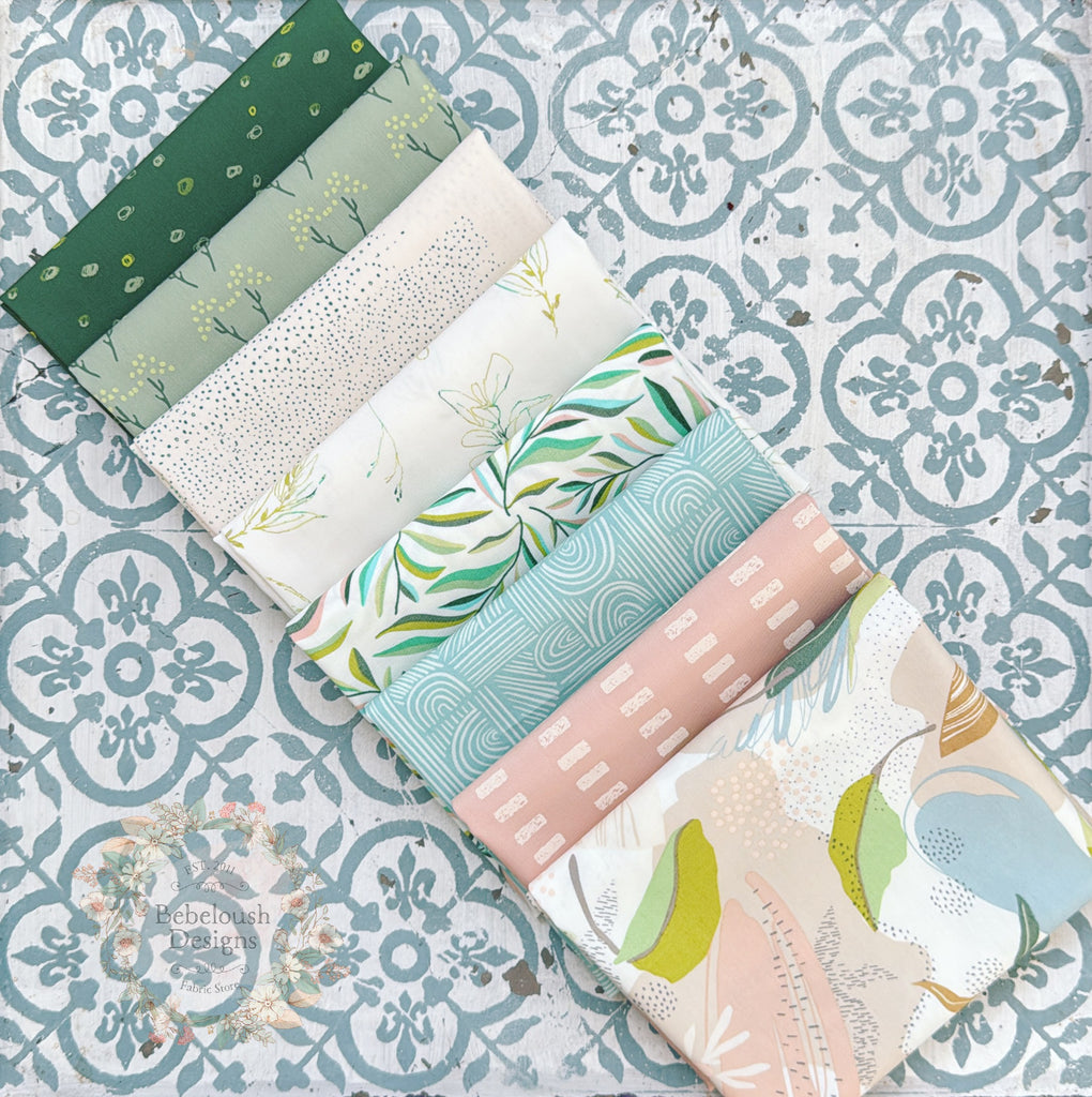 {New Arrival} Art Gallery Fabrics THE CUR8TOR - Botanica Fat Quarter Bundle x 8 Fat Quarters