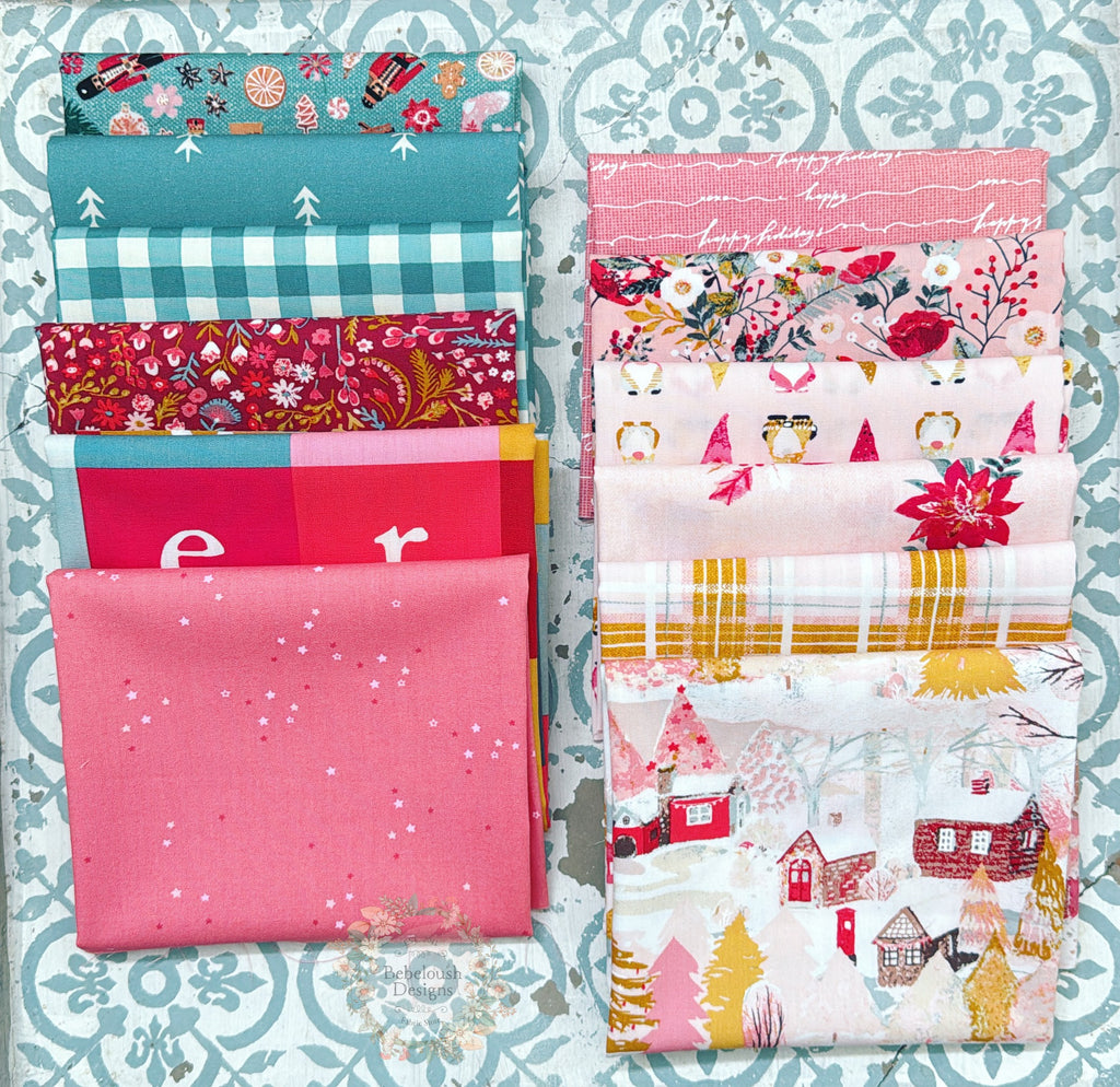 {New Arrival} Art Gallery Fabrics Curated Bundle Fat Quarter Bundle x 12 Pieces Christmas Village