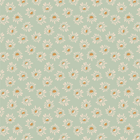 {New Arrival} Art Gallery Fabrics Slow Summer Susans Pistachio