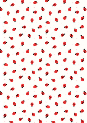 {New Arrival} Lewis & Irene Fabrics Small Things Country Garden Ladybirds