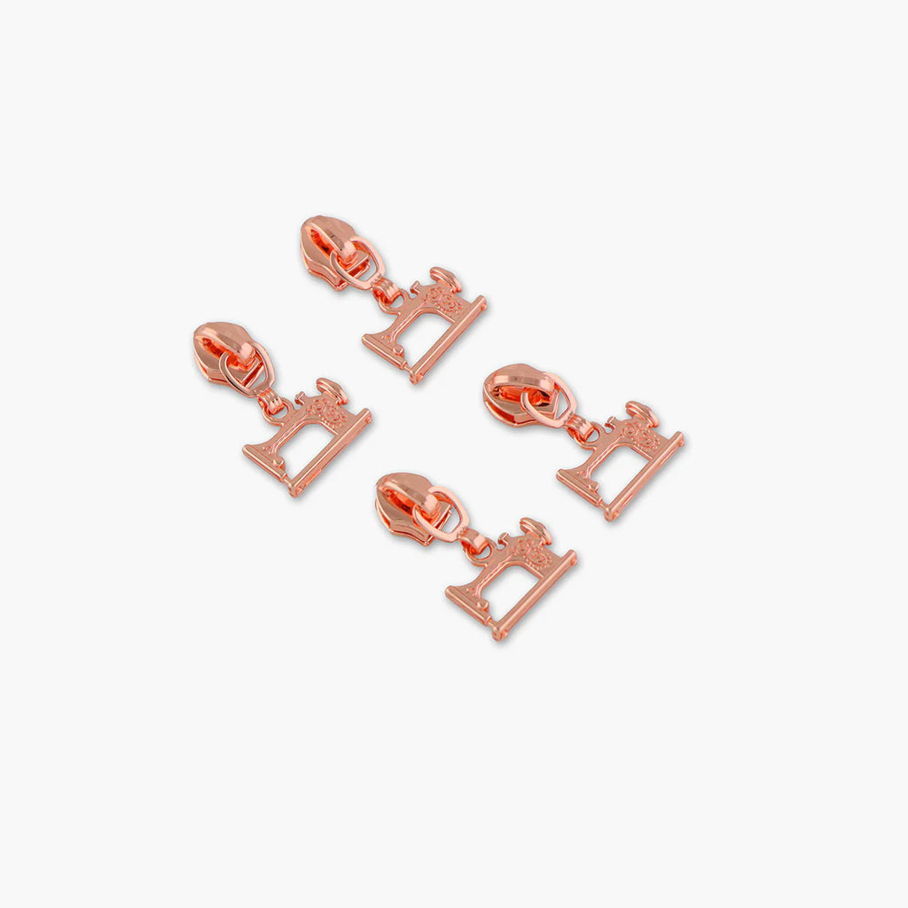 {New Arrival} Sallie Tomato Four Size 5 Sewing Machine Zipper Pulls Rose Gold