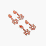 {New Arrival} Sallie Tomato Four 5 Snowflake Zipper Pulls Rose Gold