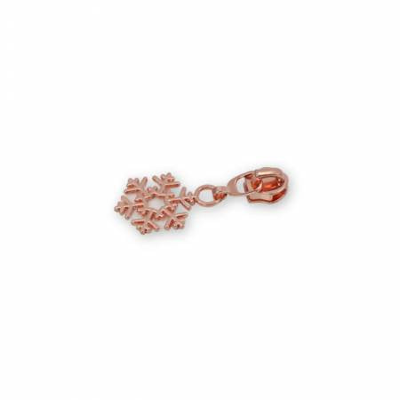 {New Arrival} Sallie Tomato Four 5 Snowflake Zipper Pulls Rose Gold