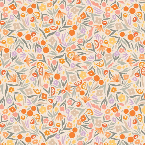 {New Arrival} Art Gallery Fabrics Tangerine Floral Zest
