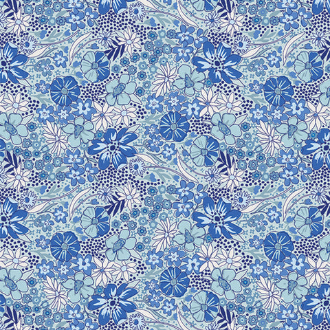 {New Arrival} Art Gallery Fabrics True Blue Wild Garden Breeze