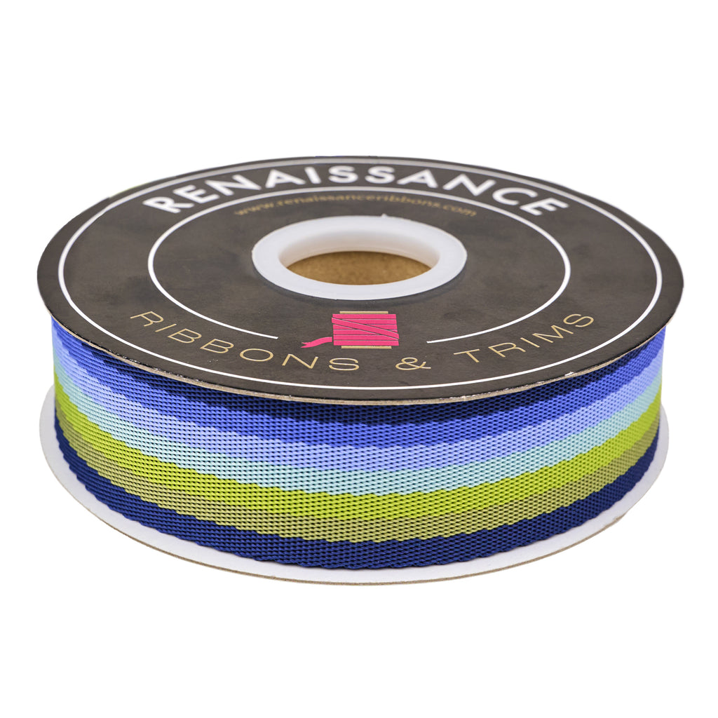 {Pre-Order June} Tula Pink Renaissance Ribbons Webbing 1-1/2" Floral Reef- Smooth Sailing Marine