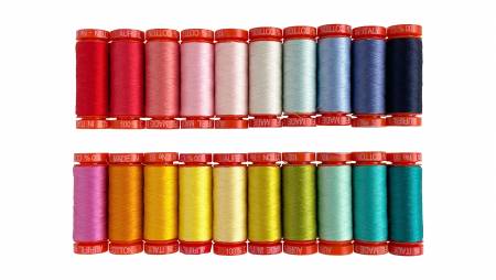 {New Arrival}Tula Pink Aurifil Besties 20 Small Spools 50wt Cotton